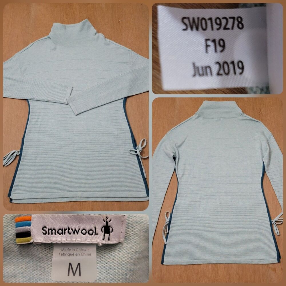 Smartwool Spruce Creek Tunic Sweater Color Frosty Green Size Medium Women's